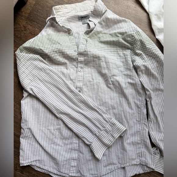 Dkny Green and Gray Casual Button Down Shirt - Picture 5 of 5